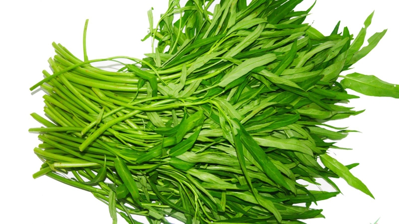 Rau muống với hương vị thơm ngon kết hợp cùng ghẹ