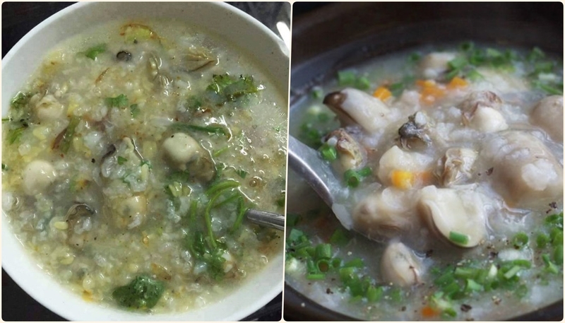 Thành phẩm cháo hàu cùng đậu xanh thơm ngon hấp dẫn