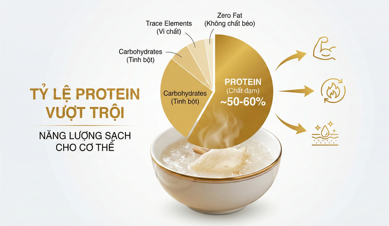Cháo tổ yến giàu đạm và nhiều dưỡng chất khác