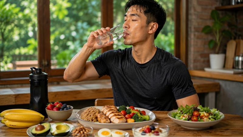 Chế độ dinh dưỡng đầy đủ giúp phục hồi và duy trì sức bền sau vận động