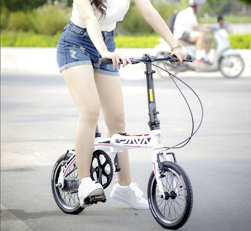 Xe đạp gấp với kiểu dáng nhỏ gọn, thời trang phù hợp với phái nữ