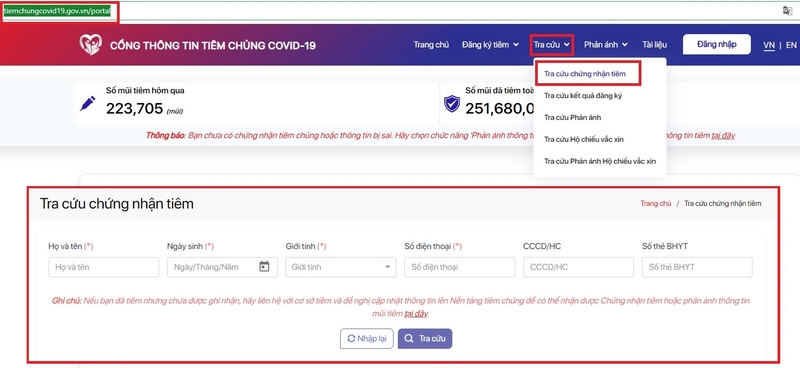 chứng nhận tiêm vaccine 2