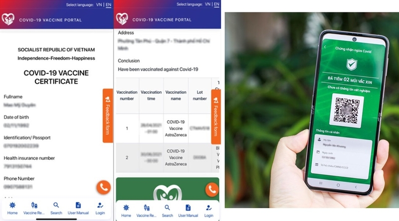 chứng nhận tiêm vaccine 3