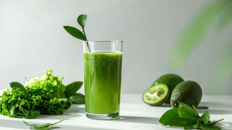 Các loại sinh tố làm từ rau xanh đậm như cải bó xôi, cải kale, cần tây có hàm lượng nitrat tự nhiên cao