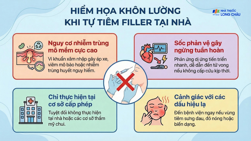 Tự tiêm filler tại nhà có thể dẫn đến hậu quả nghiêm trọng
