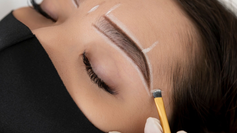 Trước khi bắt đầu, chị em nên xác định điểm đầu, đỉnh và đuôi chân mày phù hợp với tỷ lệ khuôn mặt