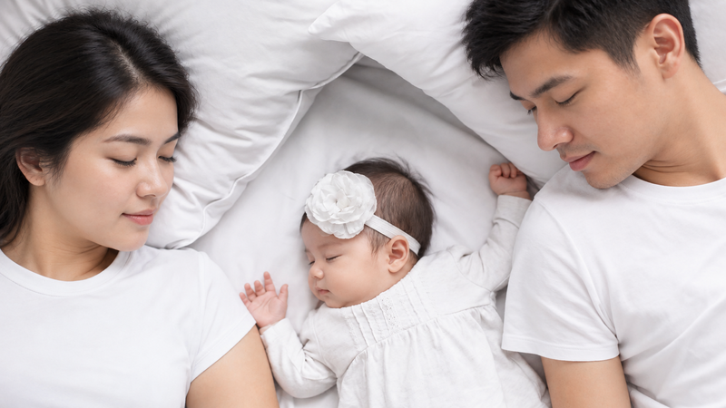 “Có nên để trẻ sơ sinh nằm giữa bố mẹ khi ngủ không?” được nhiều bố mẹ quan tâm