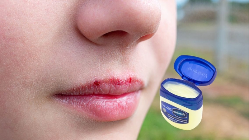 Bạn nên thoa Vaseline lên làn môi sạch để phát huy hiệu qủa