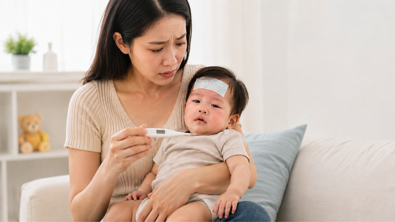 Trẻ đang sốt cao cần hoãn tiêm vắc xin