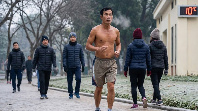 Cởi trần trong thời tiết không phù hợp có thể gây hại đến sức khỏe