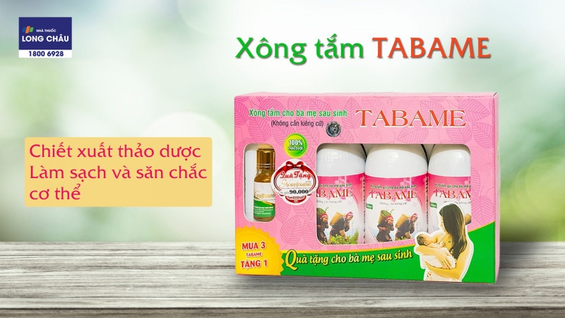 Nước xông tắm gội Tabame Herbe cho bà mẹ sau sinh (combo 3 chai x 250ml)