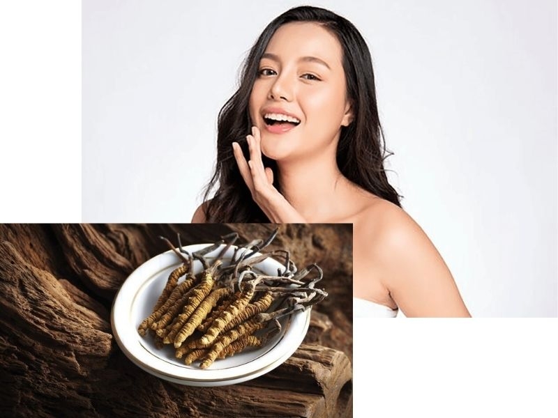 Công dụng làm đẹp của đông trùng hạ thảo cực tốt cho chị em 3