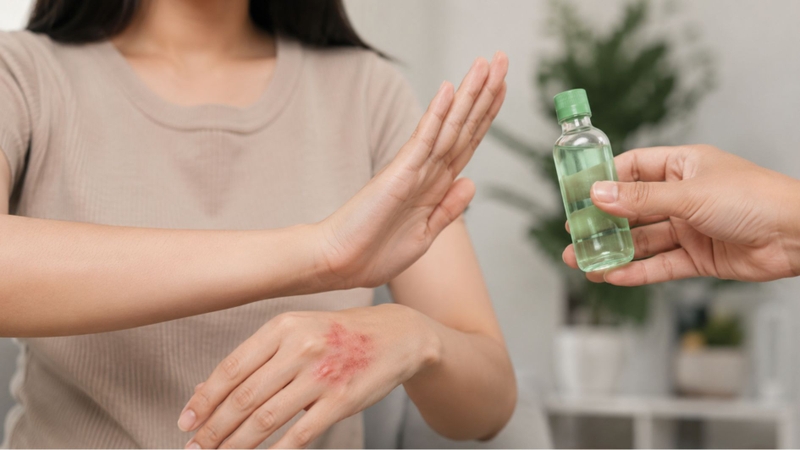 Tránh bôi tinh dầu lên vết thương hở