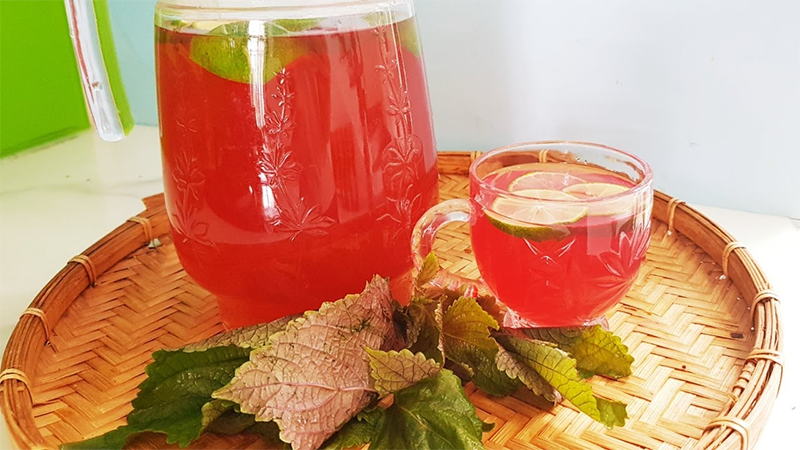 Mách bạn 2 cách nấu nước lá tía tô uống đẹp da cực hiệu quả 4