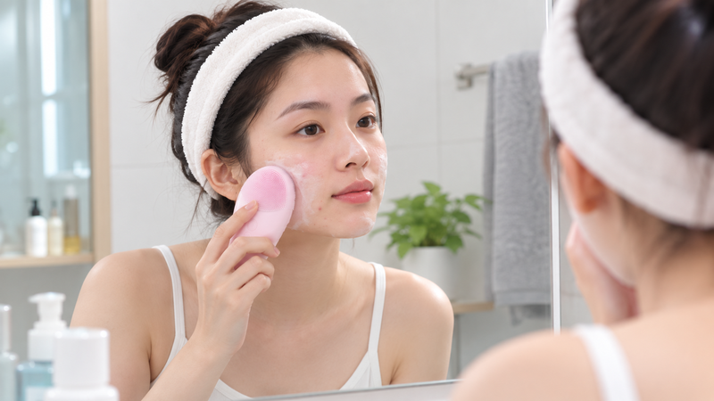Da mụn có nên dùng máy rửa mặt không? phụ thuộc vào loại mụn và tình trạng da