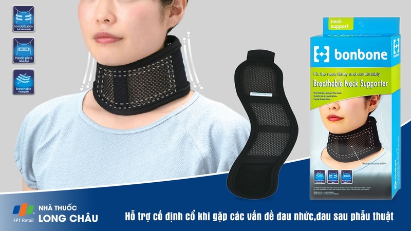 Đai Nẹp Cổ Breathable Neck Supporter Bonbone Thoáng Khí Size M