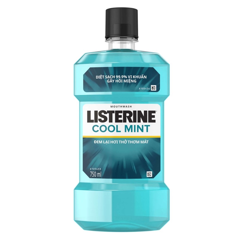 Nước súc miệng chữa tụt lợi bán chạy nhất hiện nay - Listerine Cool Mint