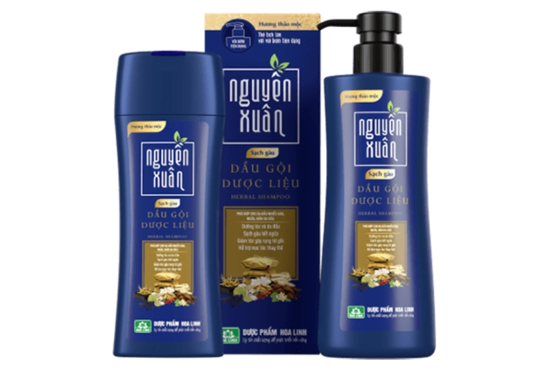 dầu gội nguyên xuân nâu và xanh 2