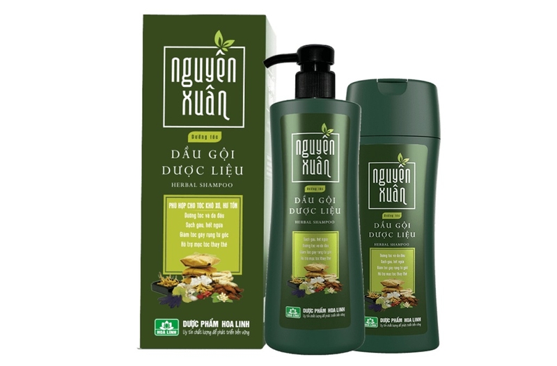 dầu gội nguyên xuân xanh và đỏ 3