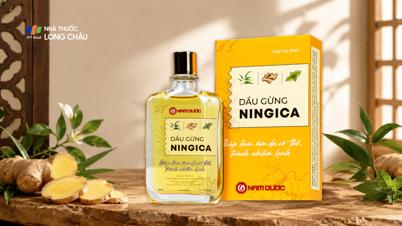 Dầu gừng Ningica giúp làm ấm cơ thể, giữ ấm (20ml)