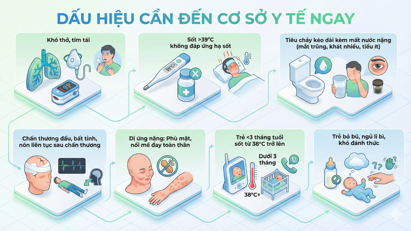 Dấu hiệu cần đến ngay cơ sở y tế
