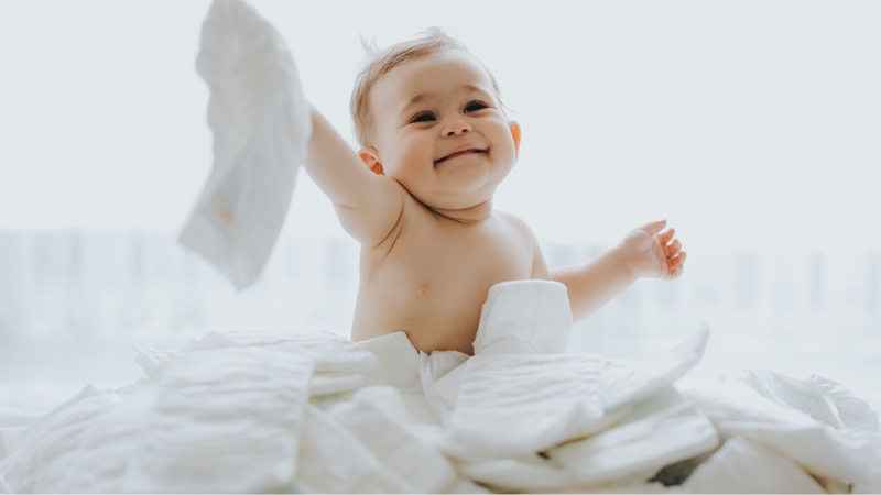 Số lần thay tã và cân nặng phản ánh tình trạng dinh dưỡng của trẻ