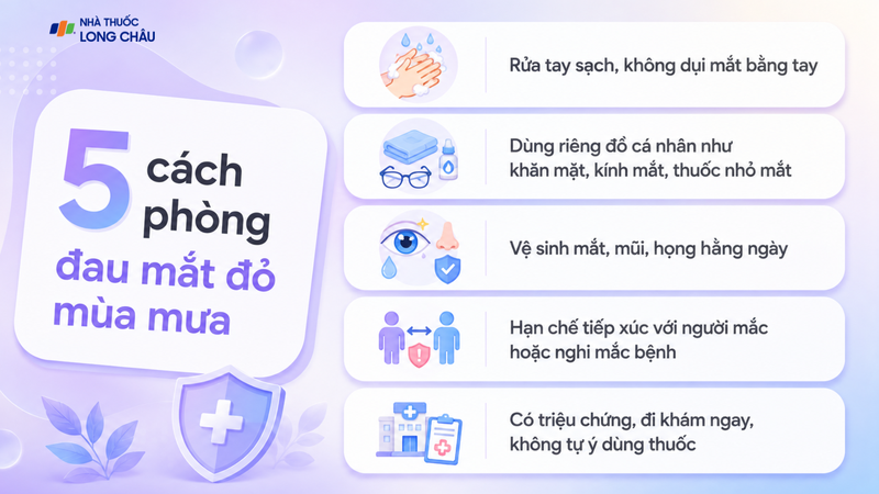 Thực hiện khuyến cáo y tế giúp chủ động phòng đau mắt đỏ mùa mưa