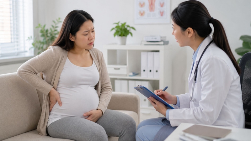 Mẹ bầu nên đi khám khi cơn đau xương mu dữ dội, kéo dài