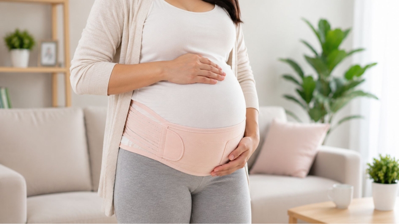 Đai đỡ bụng bầu giúp giảm áp lực lên vùng khung chậu