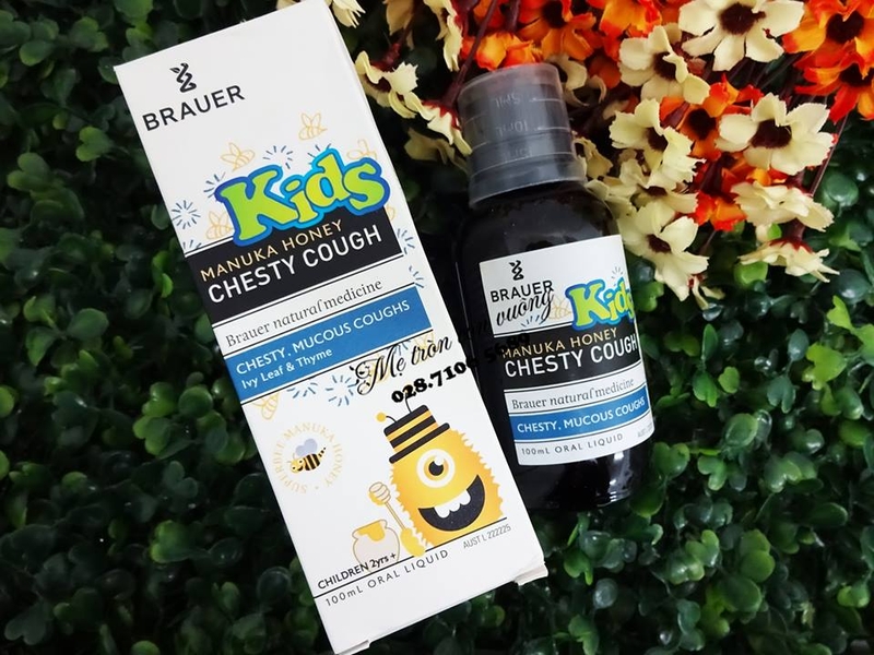 Đẩy lùi ho, đờm ở trẻ nhỏ với Brauer Kids Manuka Honey Chesty Cough 100ml 3