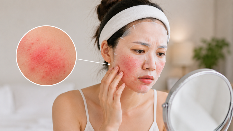 Dị ứng khi đắp mặt nạ thường có những biểu hiện khá rõ trên da