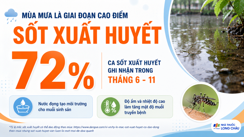 Mùa mưa là thời điểm khiến dịch sốt xuất huyết bùng phát mạnh
