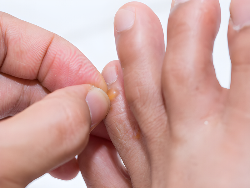 Điểm danh các nguyên nhân gây mụn nước ở ngón chân