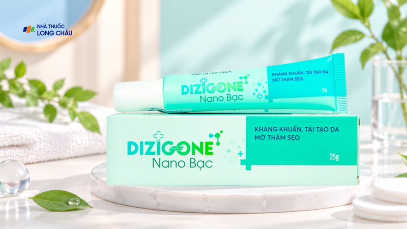 Kem Dizigone Nano chứa Nano Bạc, D-Panthenol, lô hội, cúc la mã và tinh dầu tràm trà