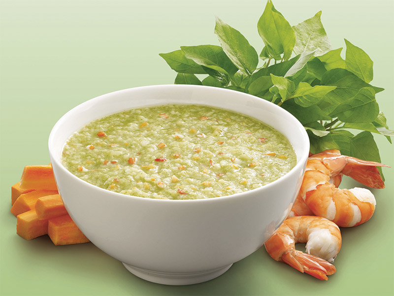 Dinh dưỡng cho bé: Cháo tôm kỵ với rau gì1
