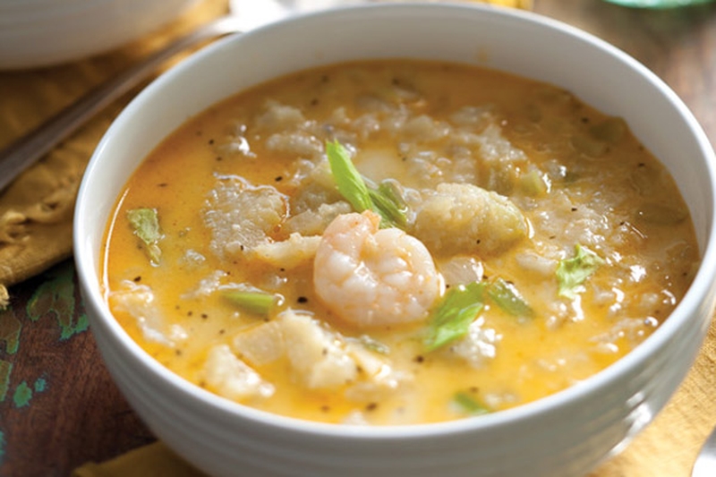 Dinh dưỡng cho bé: Cháo tôm kỵ với rau gì3