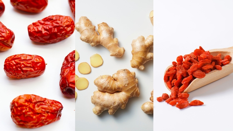 Thức uống kết hợp táo đỏ, gừng và kỷ tử là đồ uống thay cà phê vào buổi sáng giúp tăng chức năng gan