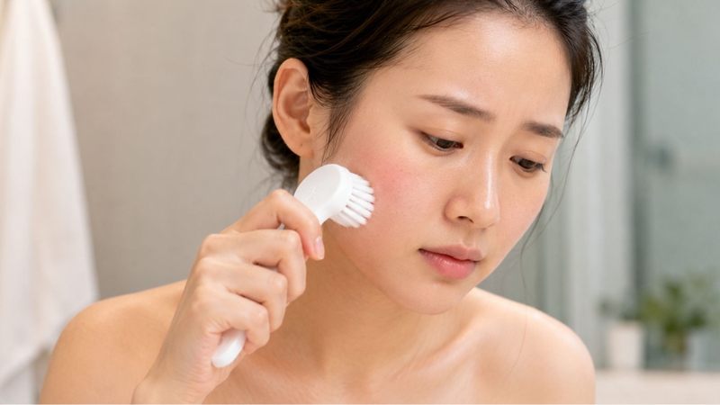 Chải quá mạnh hoặc quá thường xuyên có thể khiến da bị kích ứng