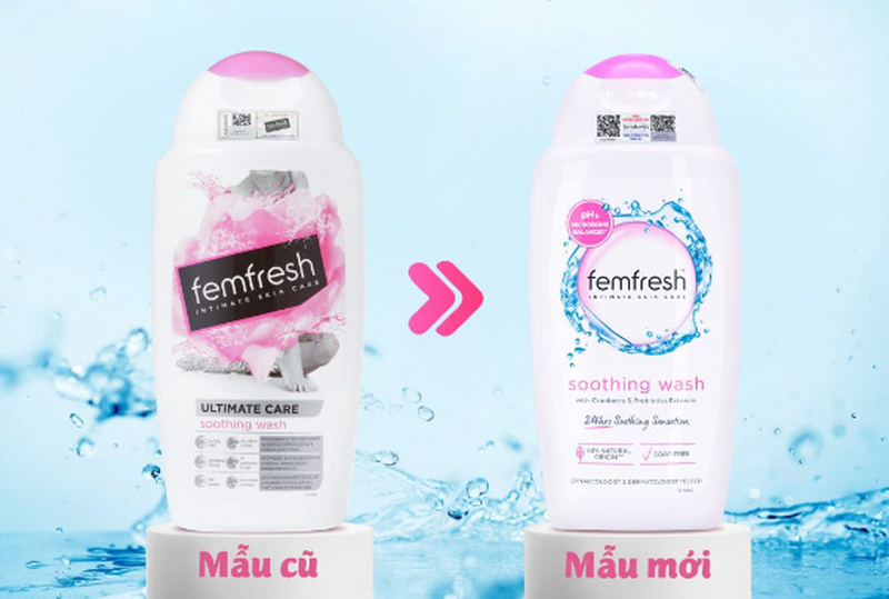 Dung dịch vệ sinh cho bà bầu bị viêm: Femfresh Soothing Wash