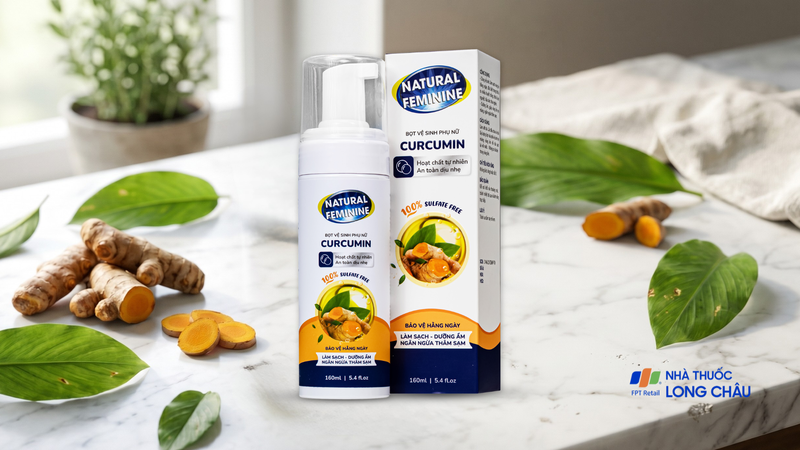 Bọt vệ sinh phụ nữ Curcumin Natural Feminine