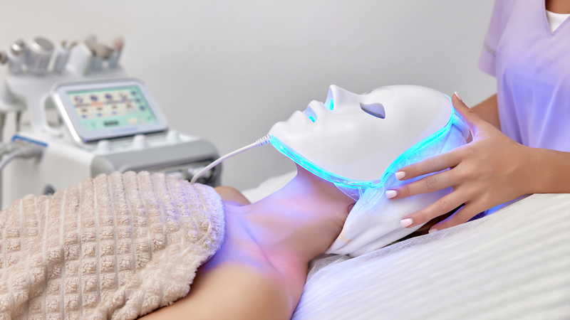 Ánh sáng xanh kích hoạt chất nhạy cảm quang học để tiêu diệt vi khuẩn gây mụn
