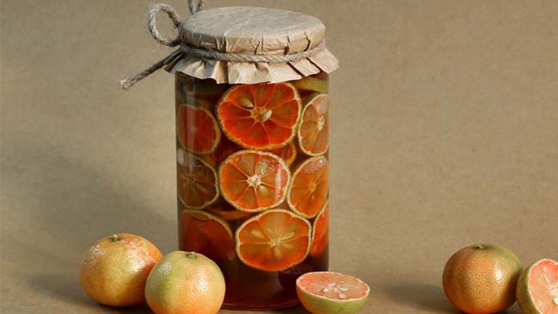 Sử dụng đường phèn làm chanh đào trị ho cảm