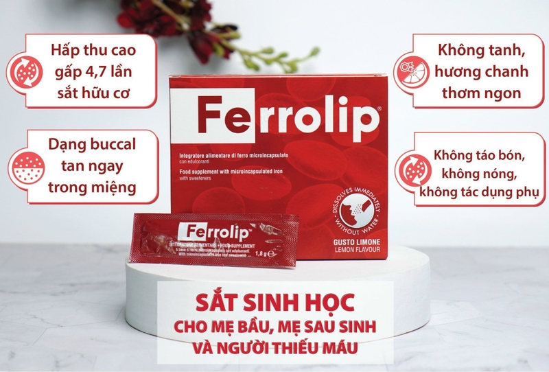 Ferrolip UGA - Giải phải bổ sung sắt sinh học cho thai phụ và người thiếu máu 1