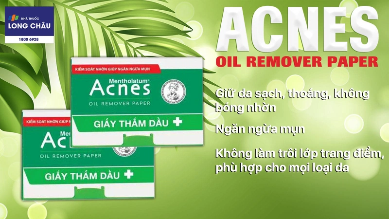 Giấy Thấm Dầu Kiểm Soát Nhờn Acnes Oil Remover Paper 100 Tờ 2