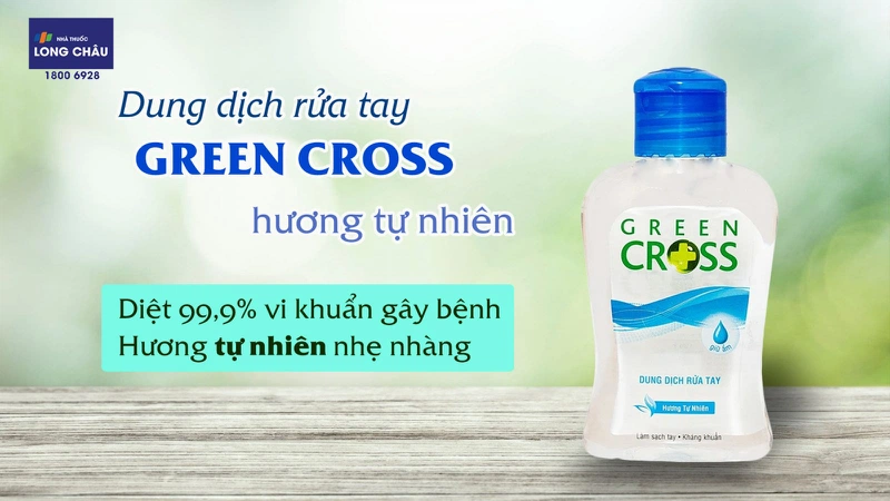 Dung dịch rửa tay khô Green Cross hương tự nhiên 100ml