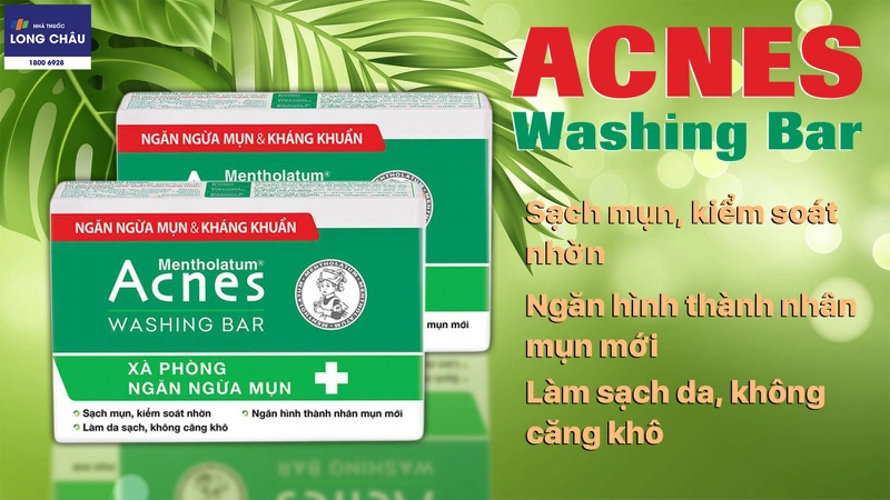 Xà phòng ngừa mụn và kháng khuẩn Acnes Washing Bar 2
