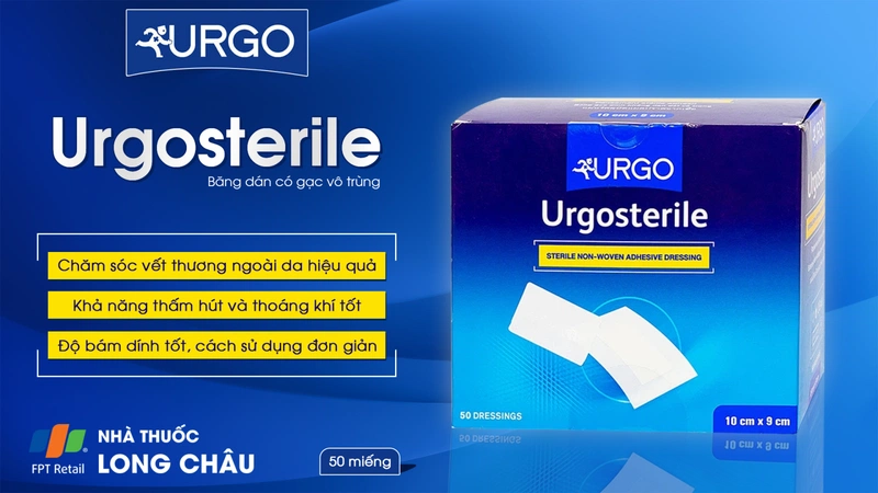 Băng dán có gạc Urgosterile 2