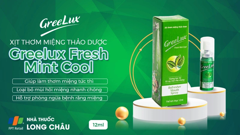 Xịt thơm miệng Greelux Fresh Mint Cool 2