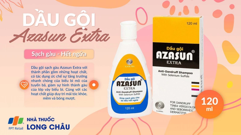 Dầu gội đầu sạch gàu Azasun Extra 2