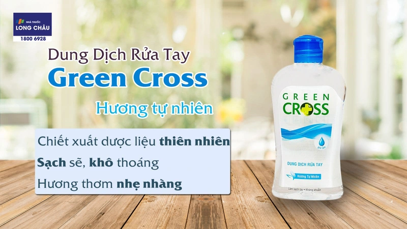 Nước rửa tay khô Green Cross hương tự nhiên 250ml